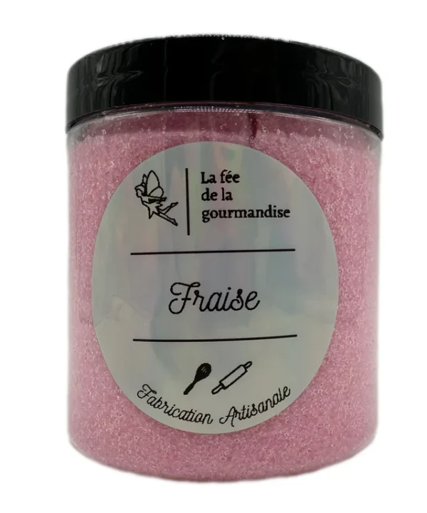 Sucre aromatisé - Fraise - La fée de la gourmandise - Pot 250g