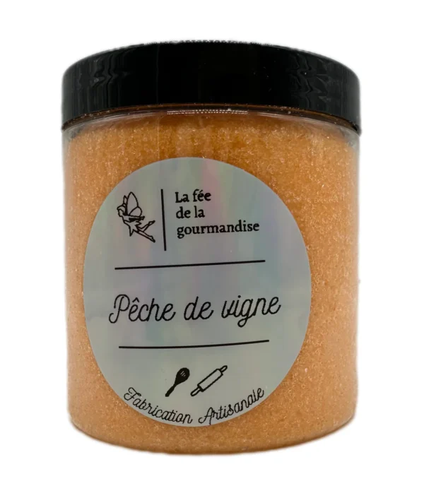 Sucre aromatisé - Pêche de vigne - La fée de la gourmandise - Pot 250g