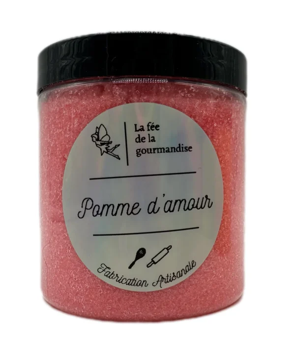Sucre aromatisé - Pomme d'amour - La fée de la gourmandise - Pot 250g