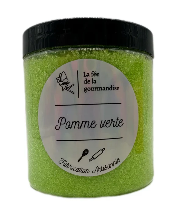 Sucre aromatisé - Pomme verte - La fée de la gourmandise - Pot 250g